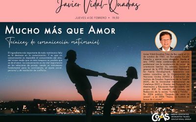 Sesión online de Javier Vidal-Quadras: “Mucho más que Amor”